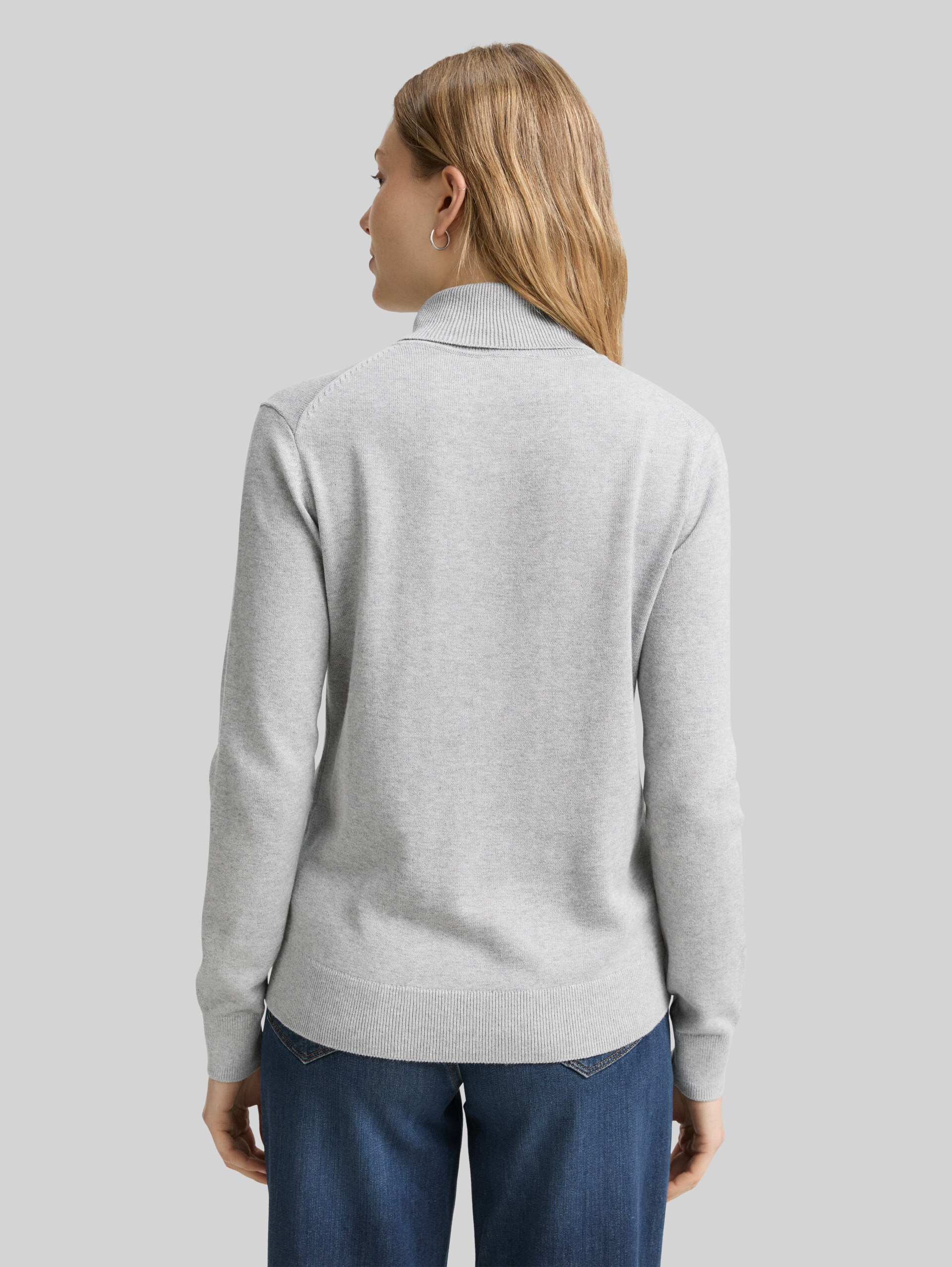 Col roulé basique - medium silver grey melange