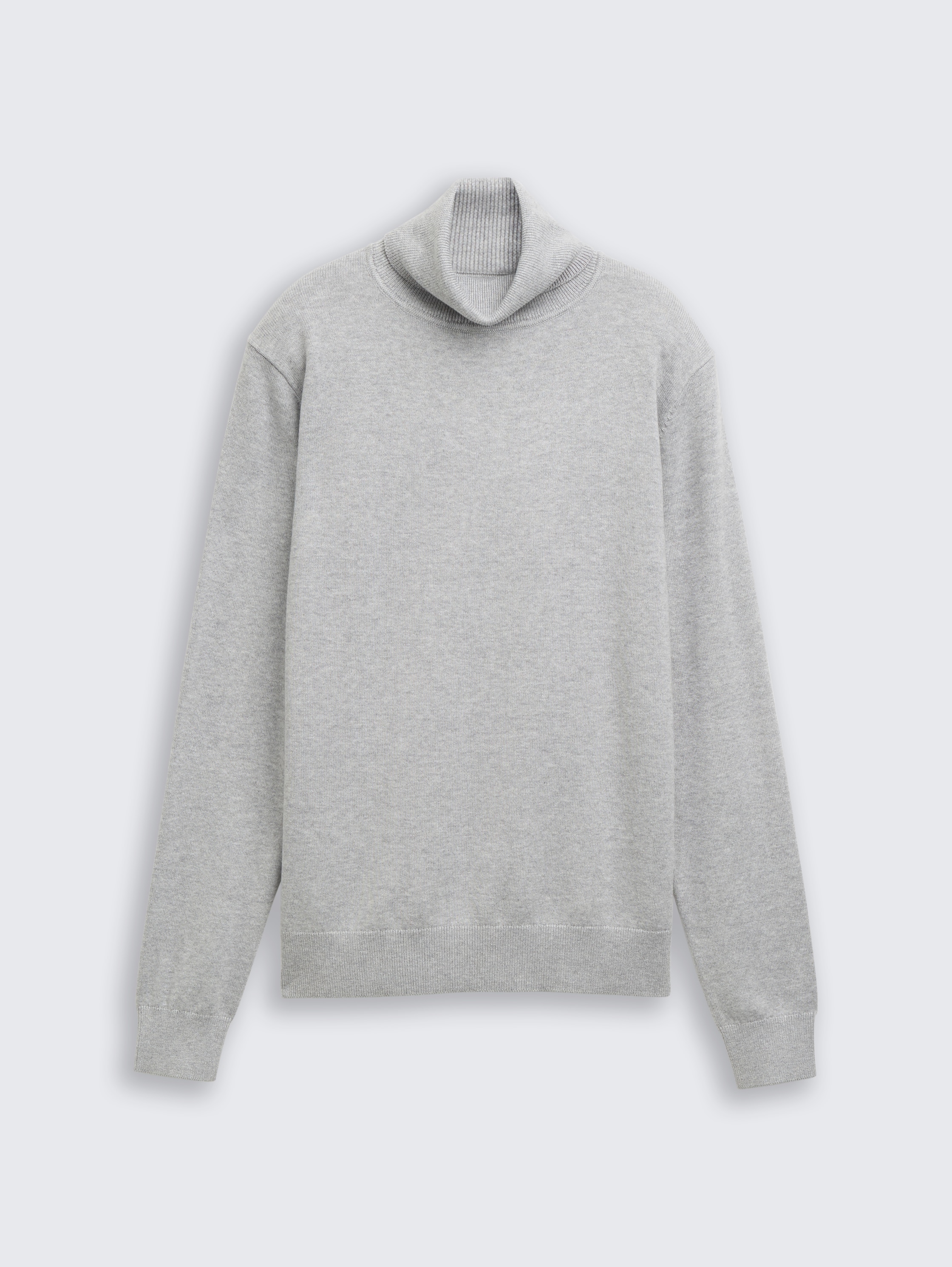 Basic Rollkragenpullover - medium_silver_grey_melange - 