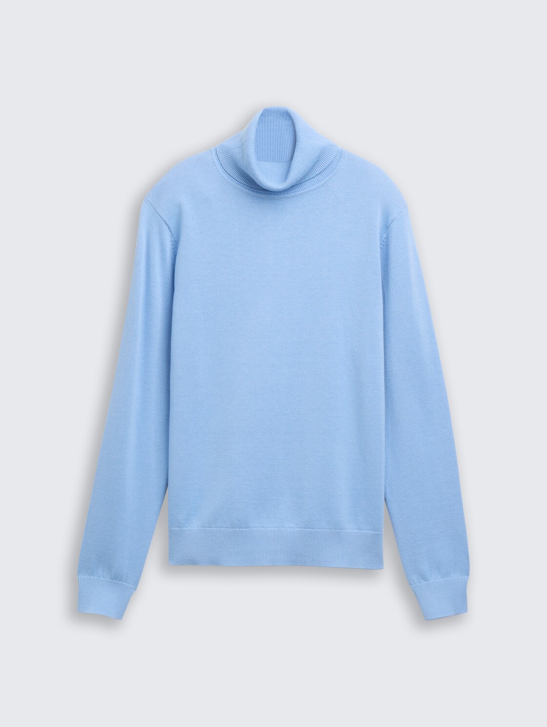 Basic Rollkragenpullover - light fjord blue