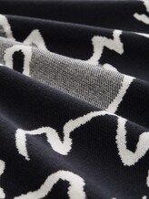 Pull en tricot Loose Fit avec motif - floral knit jacquard design - Vue de la matière