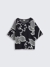 Pull en tricot Loose Fit avec motif - floral knit jacquard design