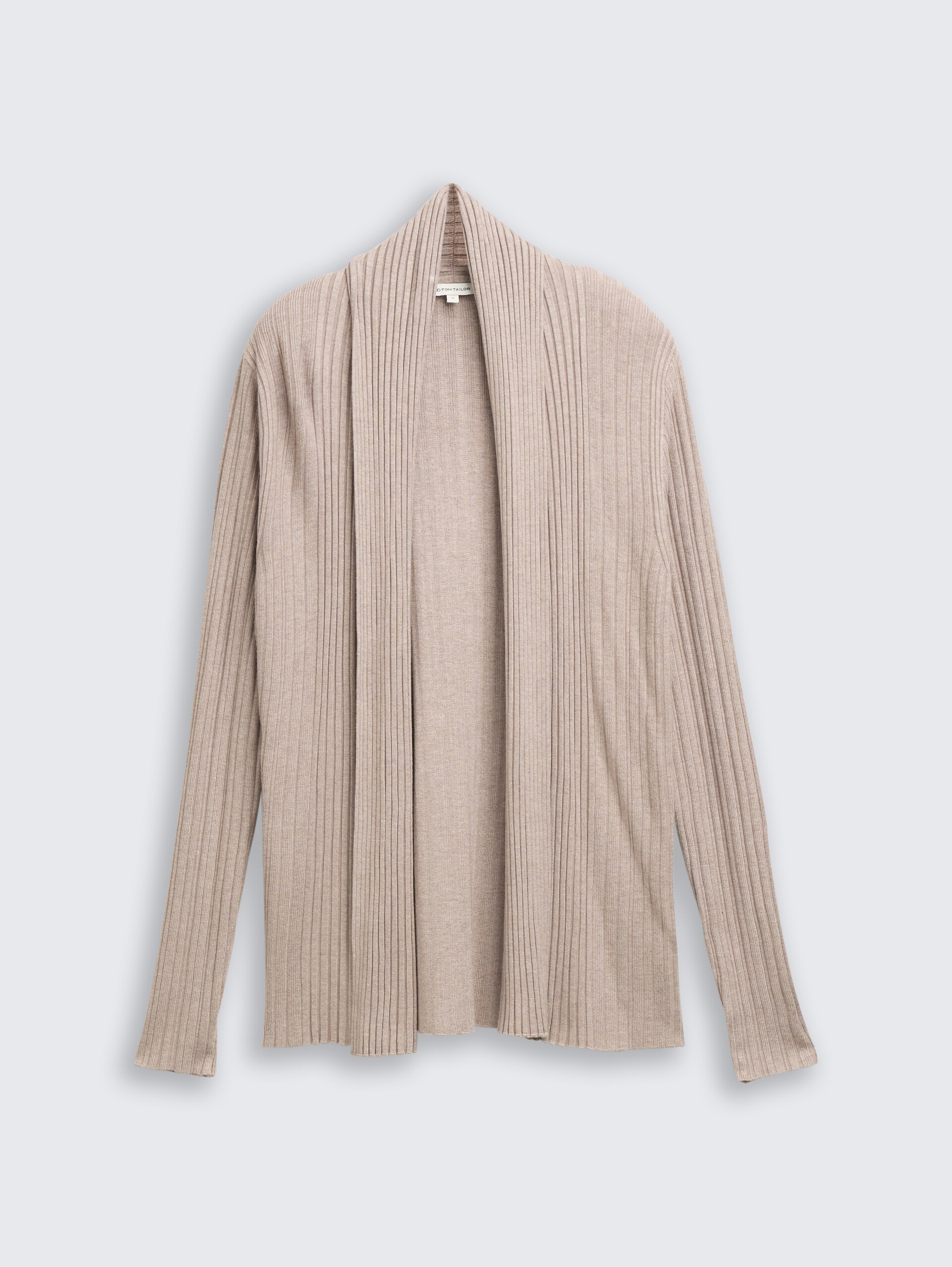 Cardigan mit Schalkragen - soft taupe melange