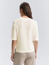 Pull en maille texturée - Whisper White