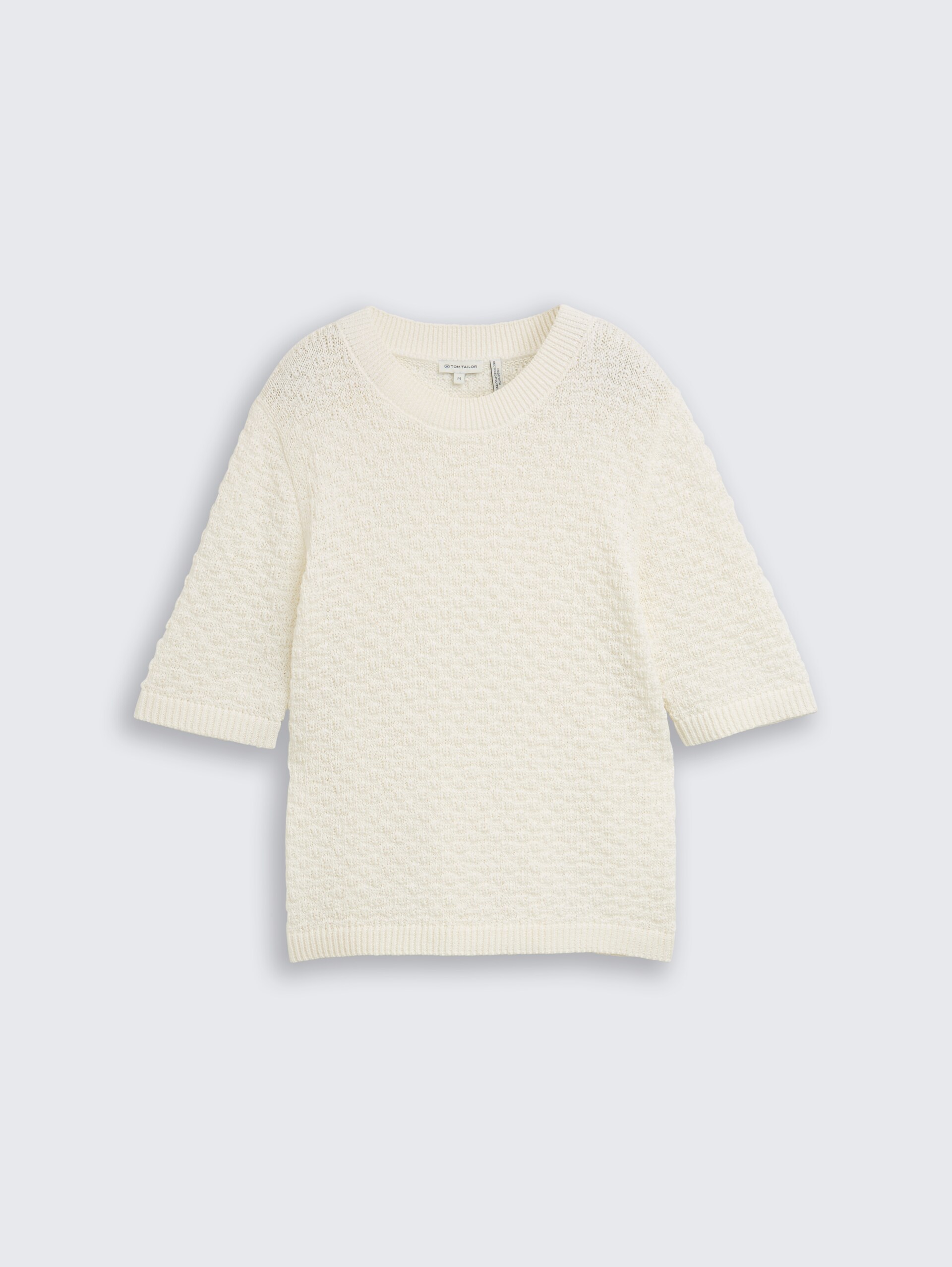 Pull-over en maille structurée - Whisper White