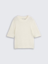 Pull en maille texturée - Whisper White