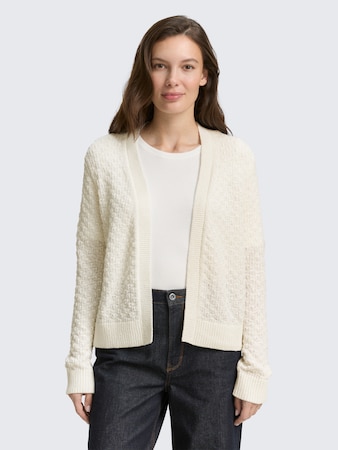 Cardigan mit Struktur von Women, Whisper White