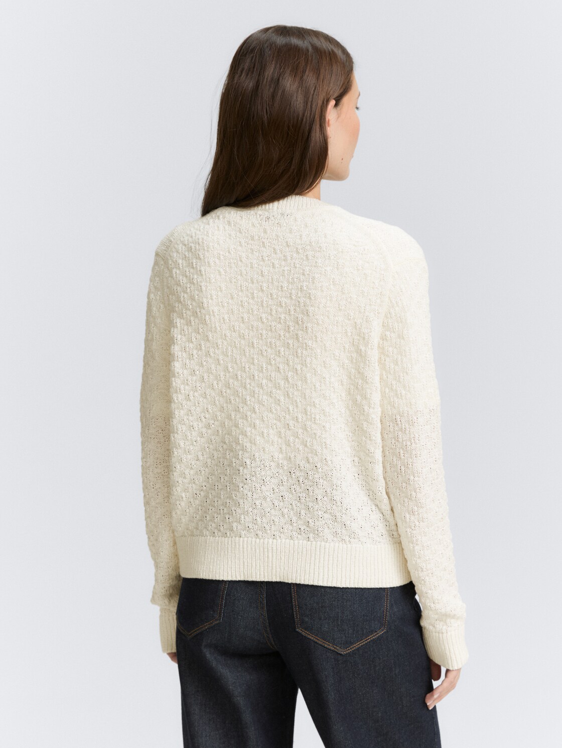 Cardigan mit Struktur - Whisper White