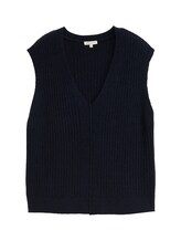 Ausgewählt, Ripp Pullunder mit V-Ausschnitt von Tom Tailor, blau