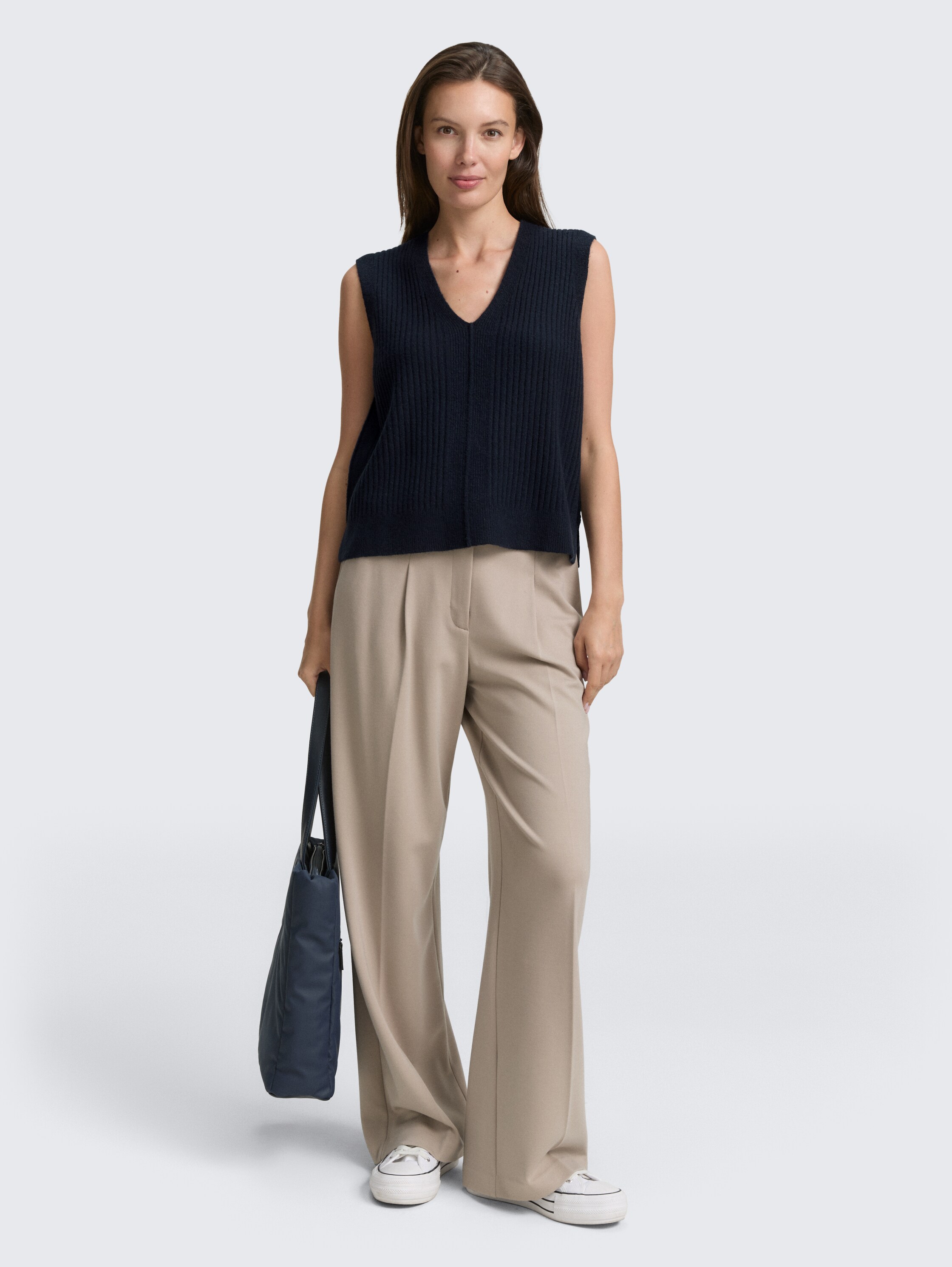 Geribde trui met V-hals - lunar_eclipse - 