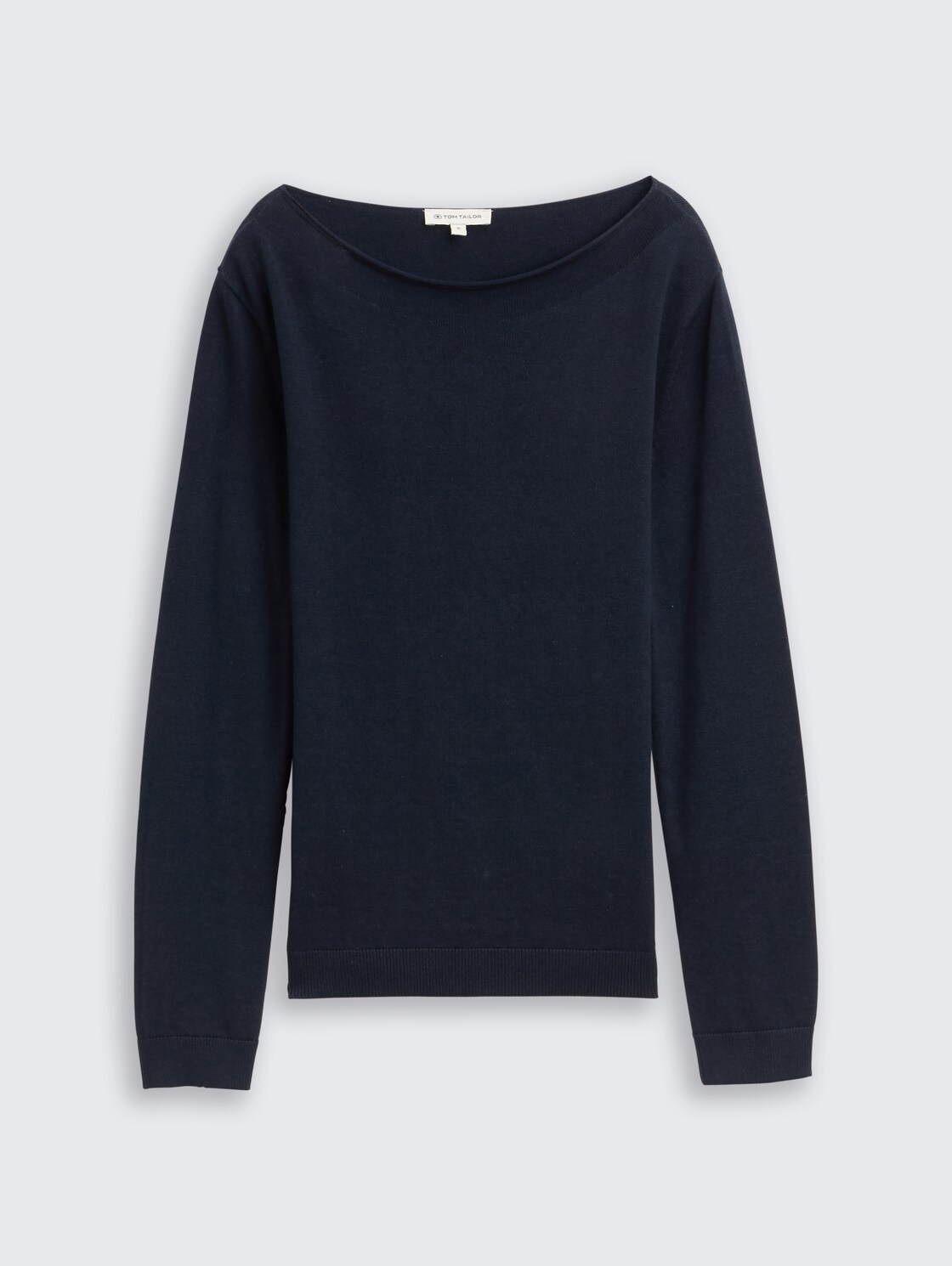 Strickpullover mit U-Boot-Ausschnitt - sky captain blue