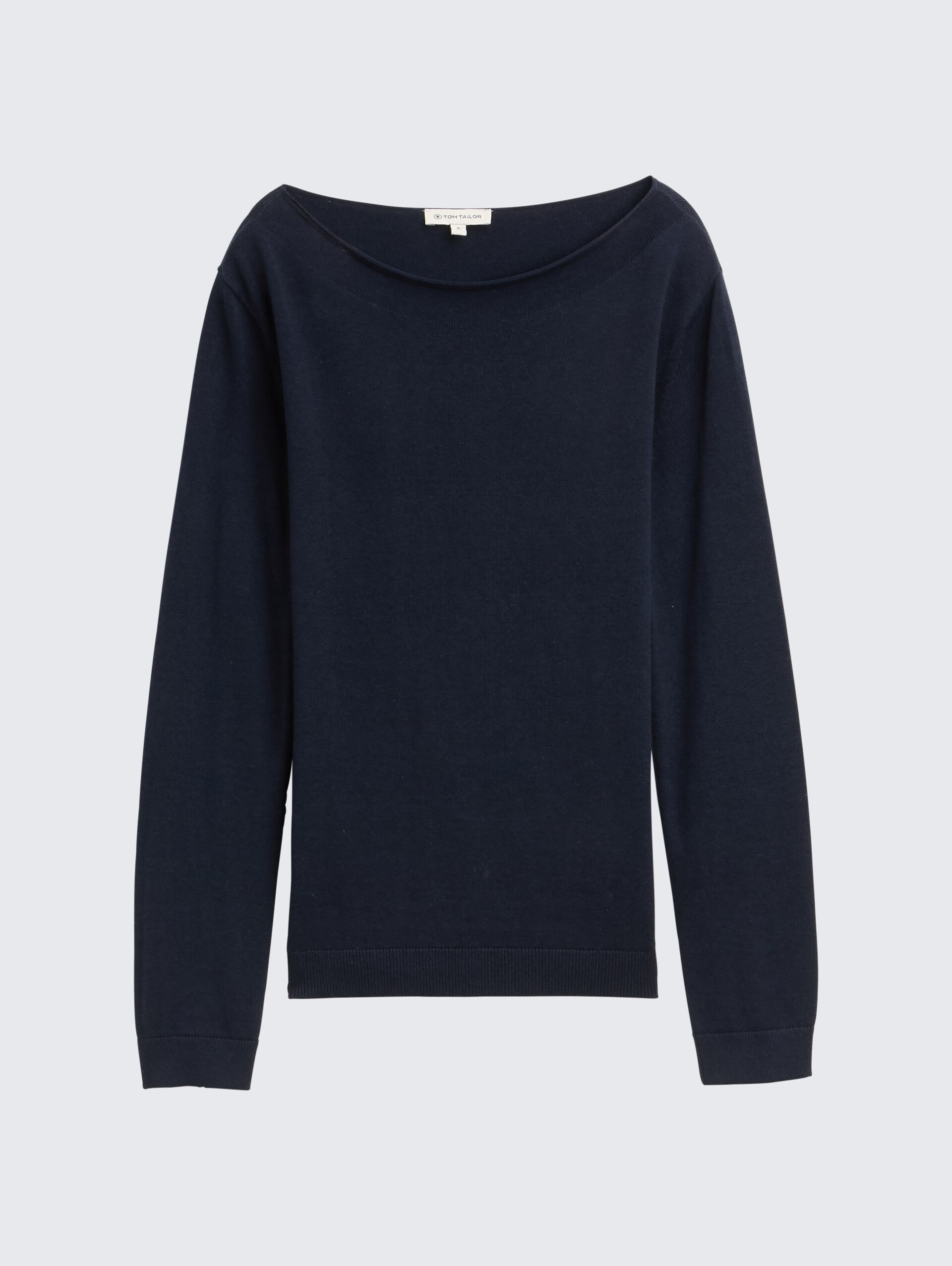 Strickpullover mit U-Boot-Ausschnitt - sky captain blue