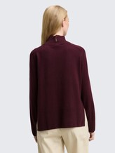 Pull en tricot avec cachemire - Dark Red Mélange