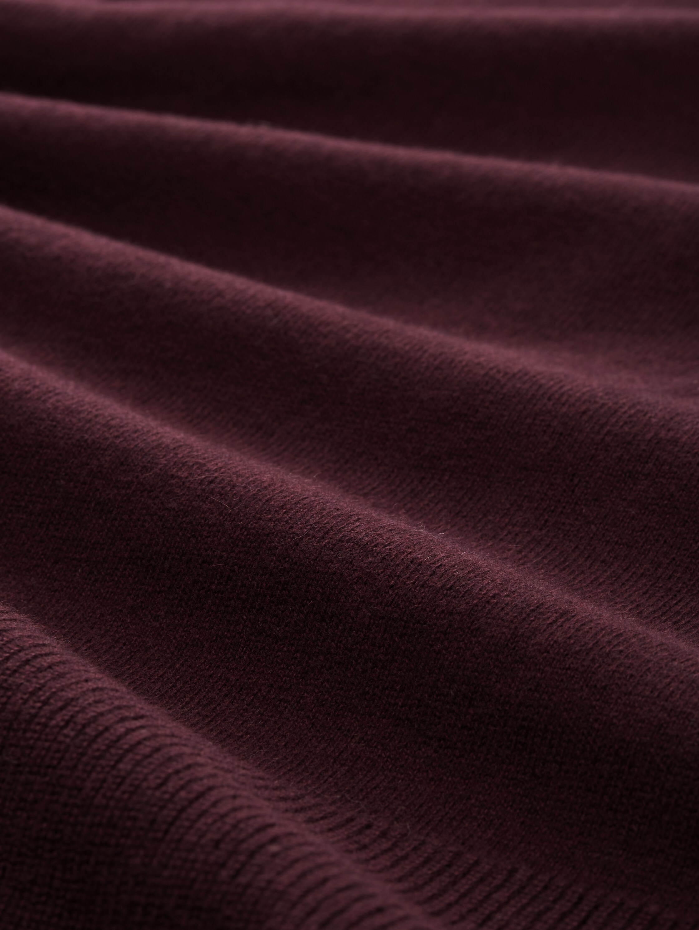 Gebreide trui met kasjmiermix - dark_red_mlange - 