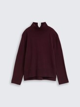 Pull en tricot avec cachemire - Dark Red Mélange