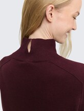 Pull en tricot avec cachemire - Dark Red Mélange - Vue détaillée du modèle
