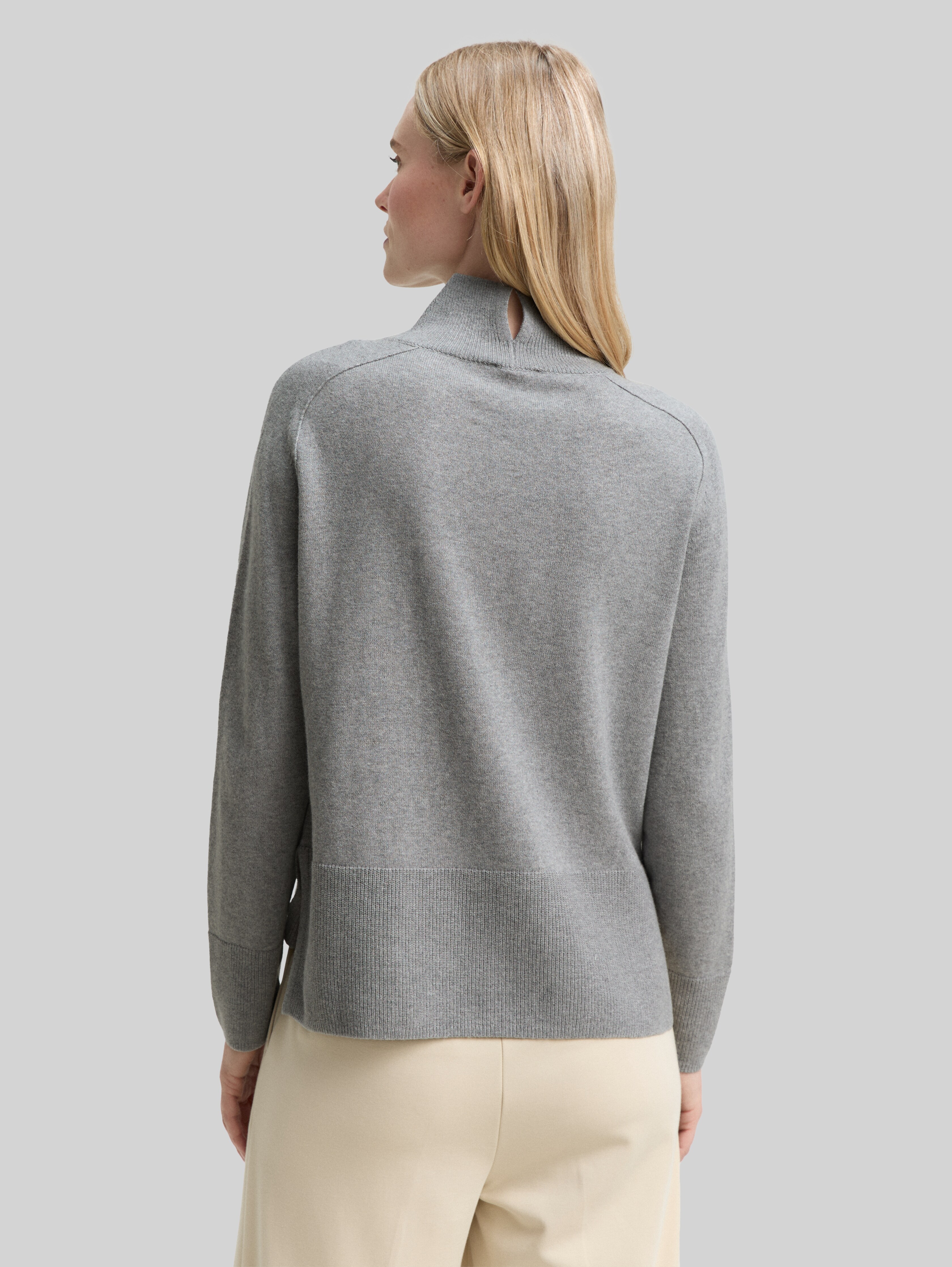 Knitted jumper with cashmere blend in grey by Tom Tailor