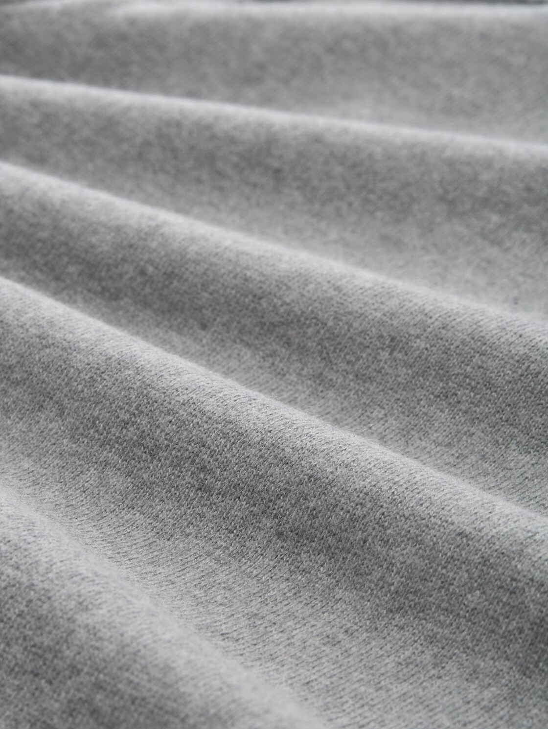 Strickpullover mit Kaschmir-Anteil - medium silver grey melange - Material-Ansicht