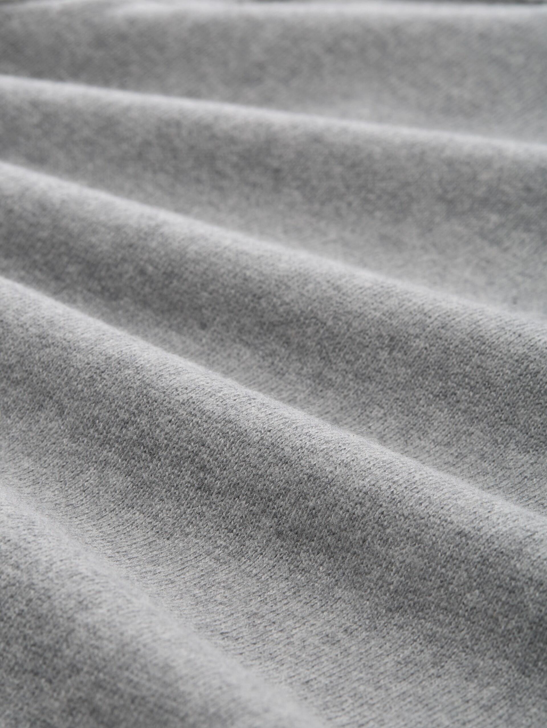 Knitted jumper with cashmere blend - medium silver grey melange - Material view