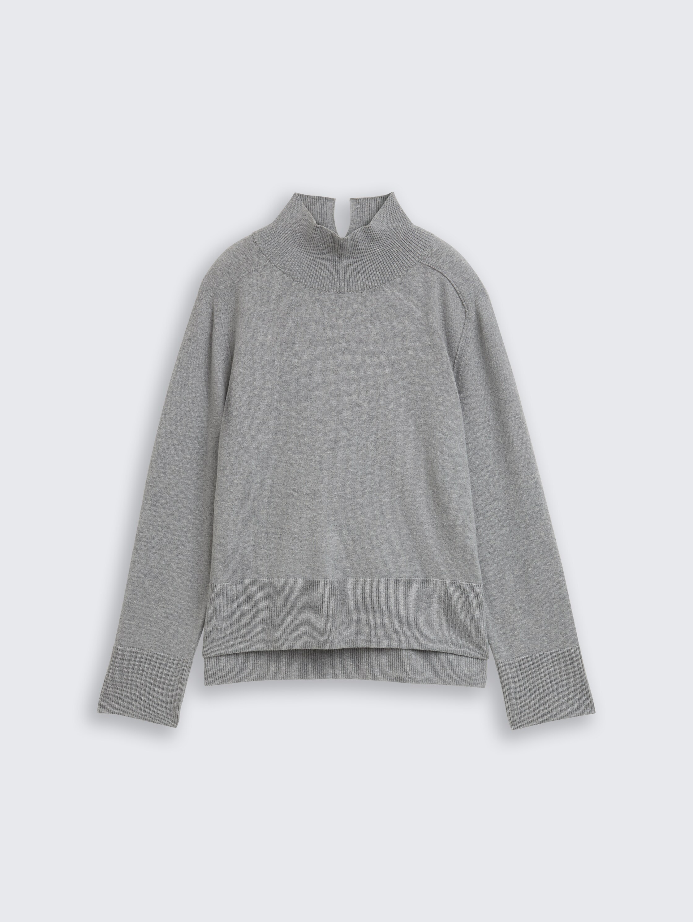 Gebreide trui met kasjmiermix - medium_silver_grey_melange - 