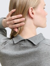 Pull en tricot avec cachemire - medium silver grey melange - Vue détaillée du modèle