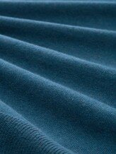 Strickpullover mit Kaschmir-Anteil - dark petrol melange - Material-Ansicht