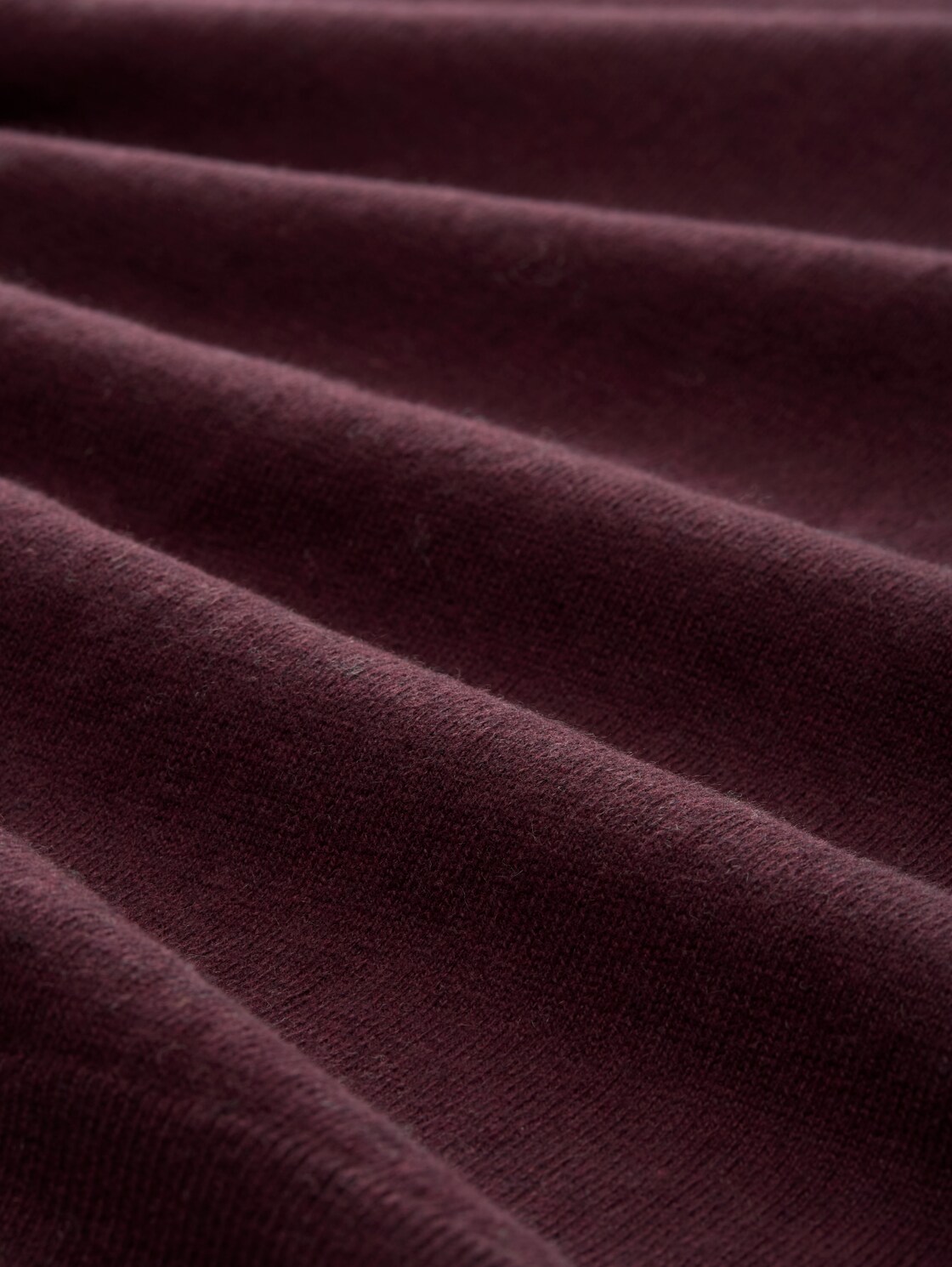 Knitted jumper with cashmere blend - Dark Red Mélange - Material view