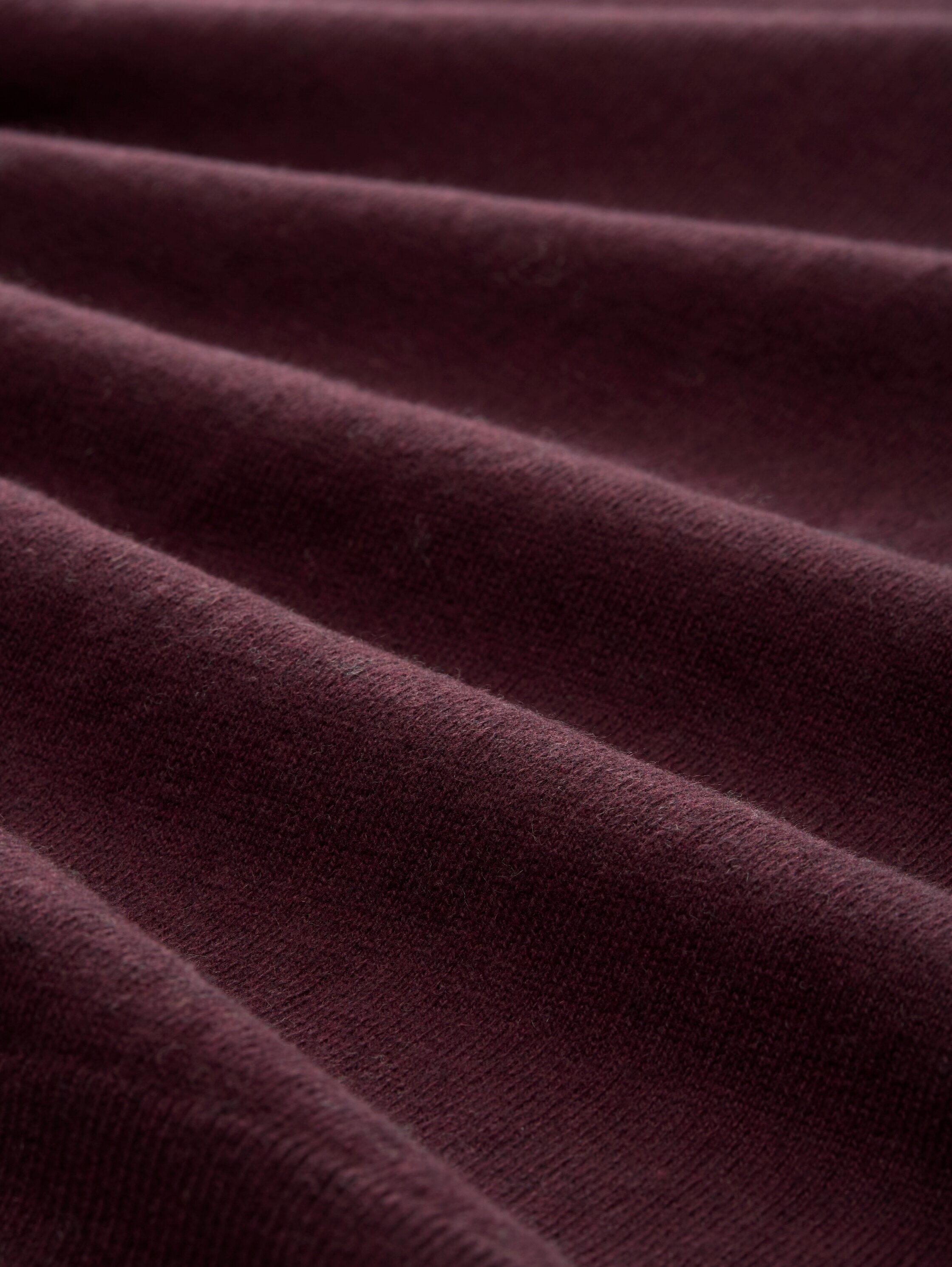 Pull en maille avec cachemire - Dark Red Mélange - Vue de la matière