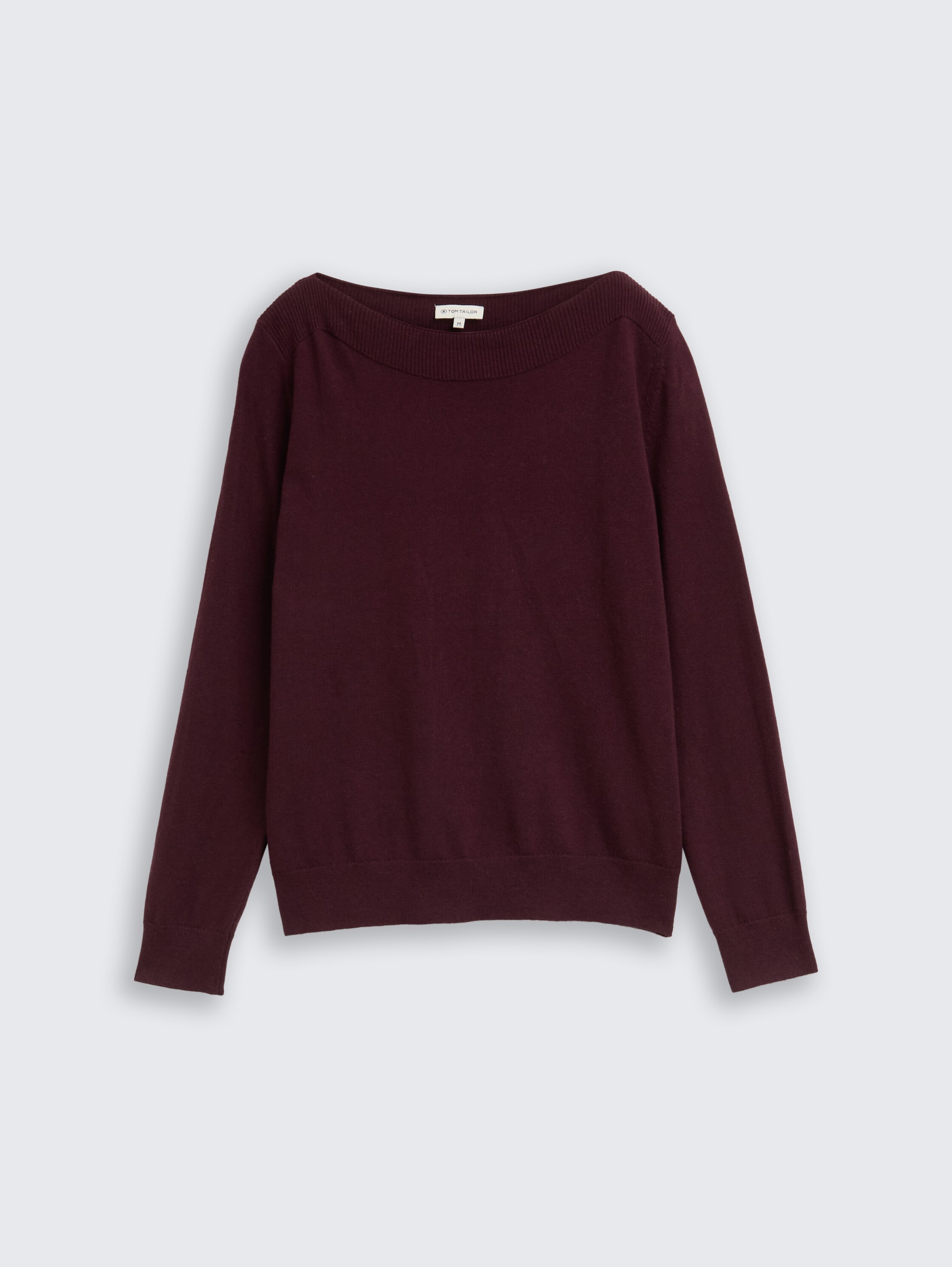 Pull en maille avec cachemire - Dark Red Mélange