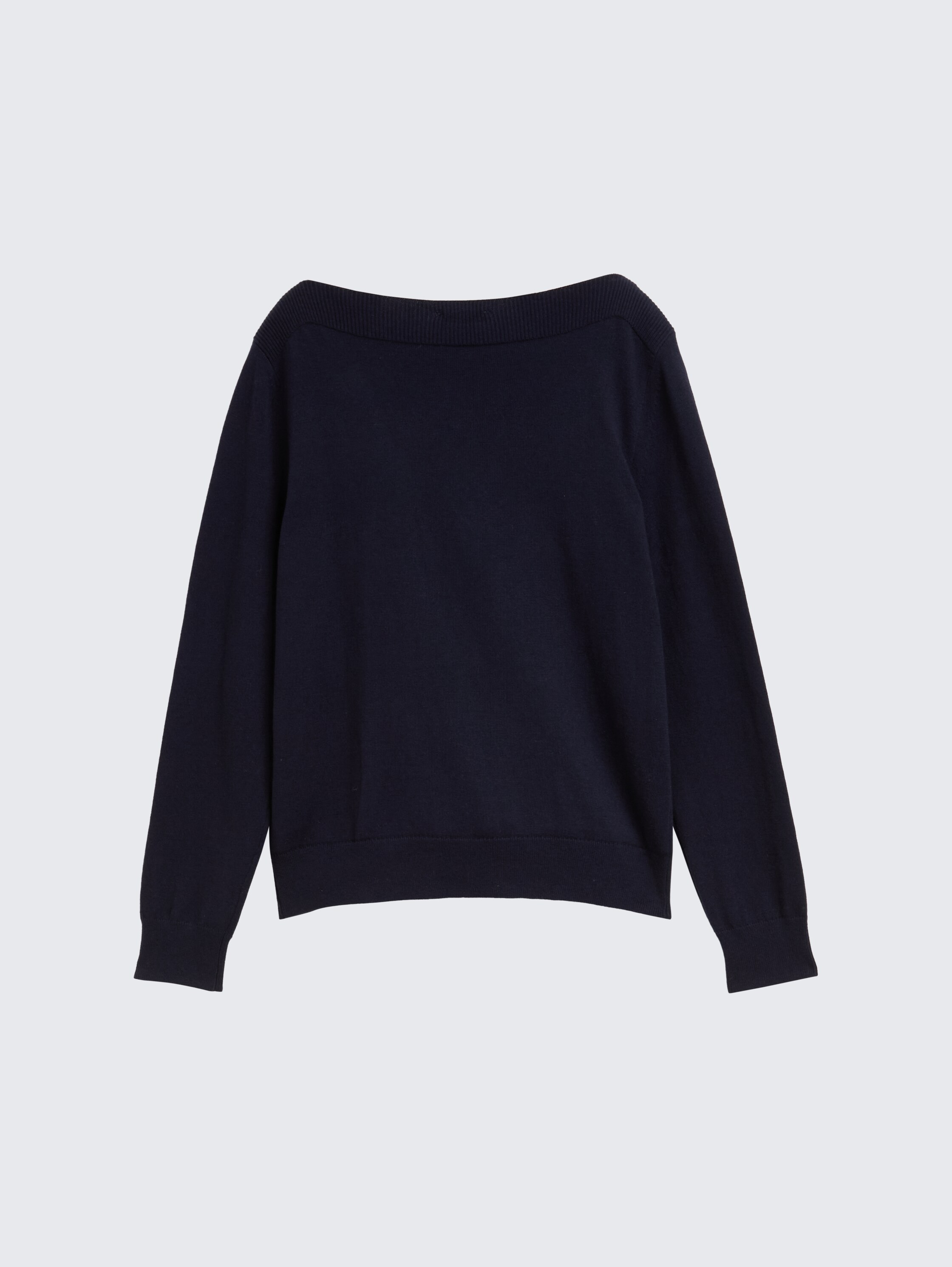 Gebreide trui met kasjmiermix - knitted_navy_melange - 