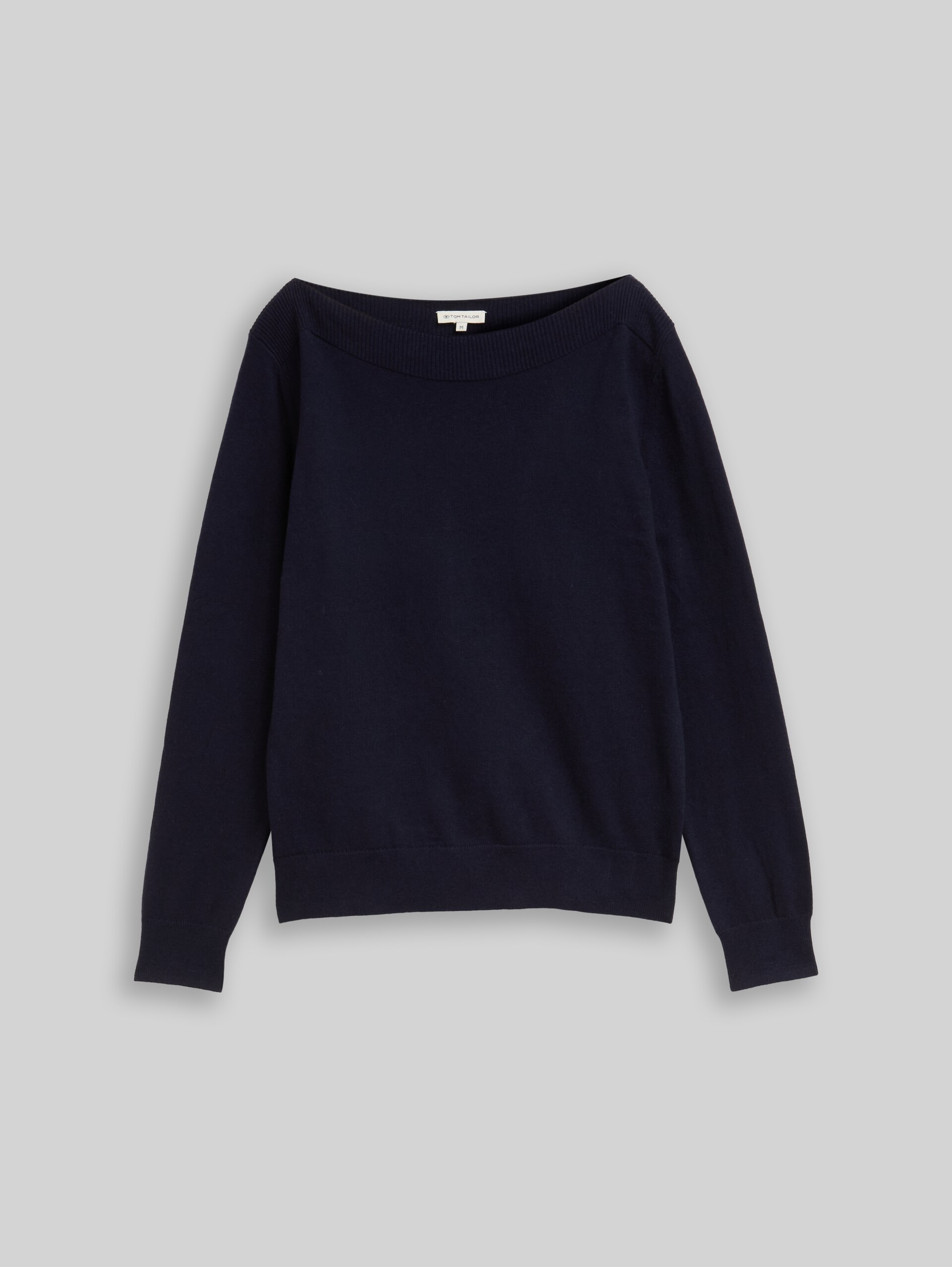 Gebreide trui met kasjmier - Knitted Navy Melange