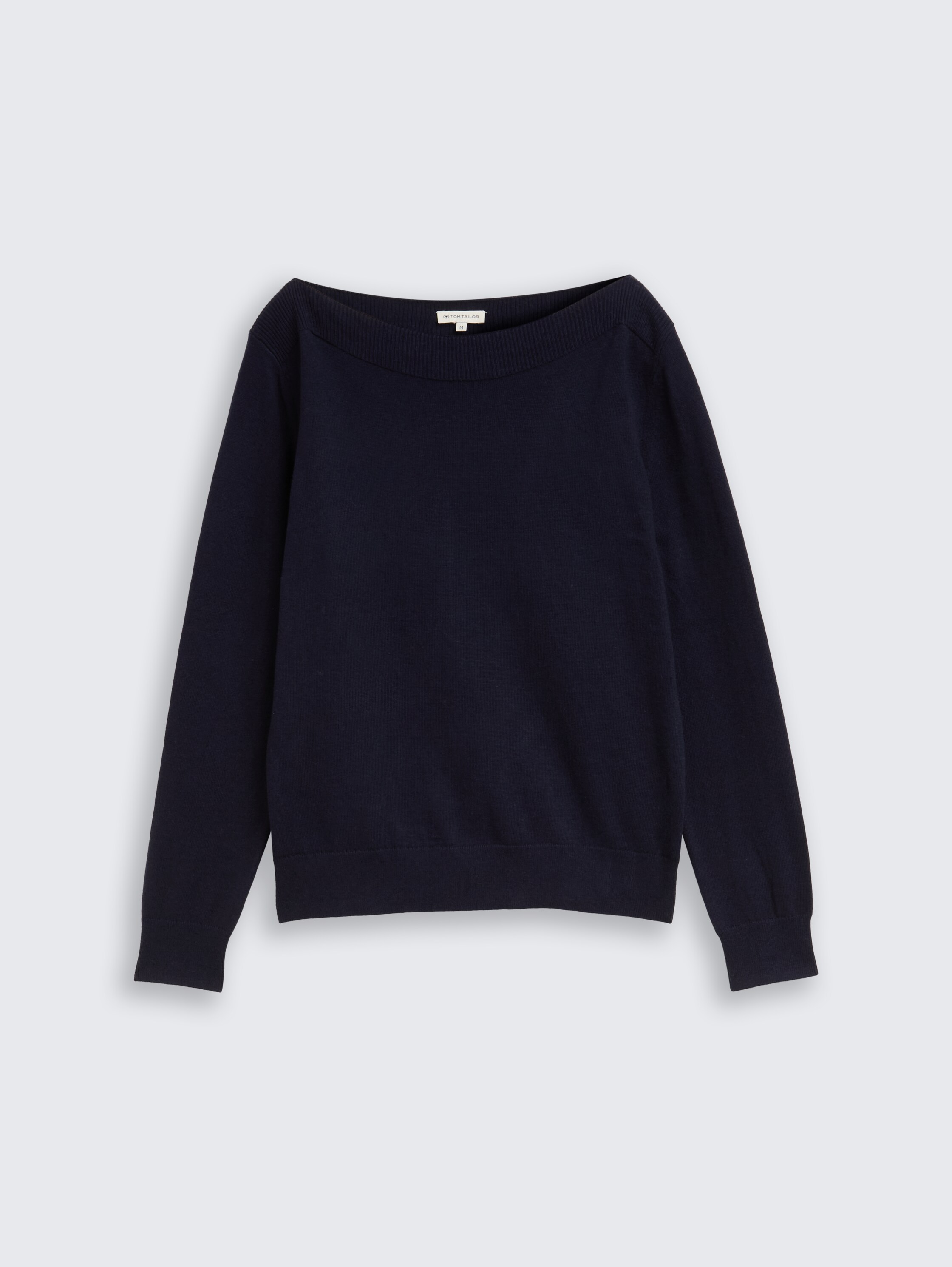 Gebreide trui met kasjmiermix - knitted_navy_melange - 