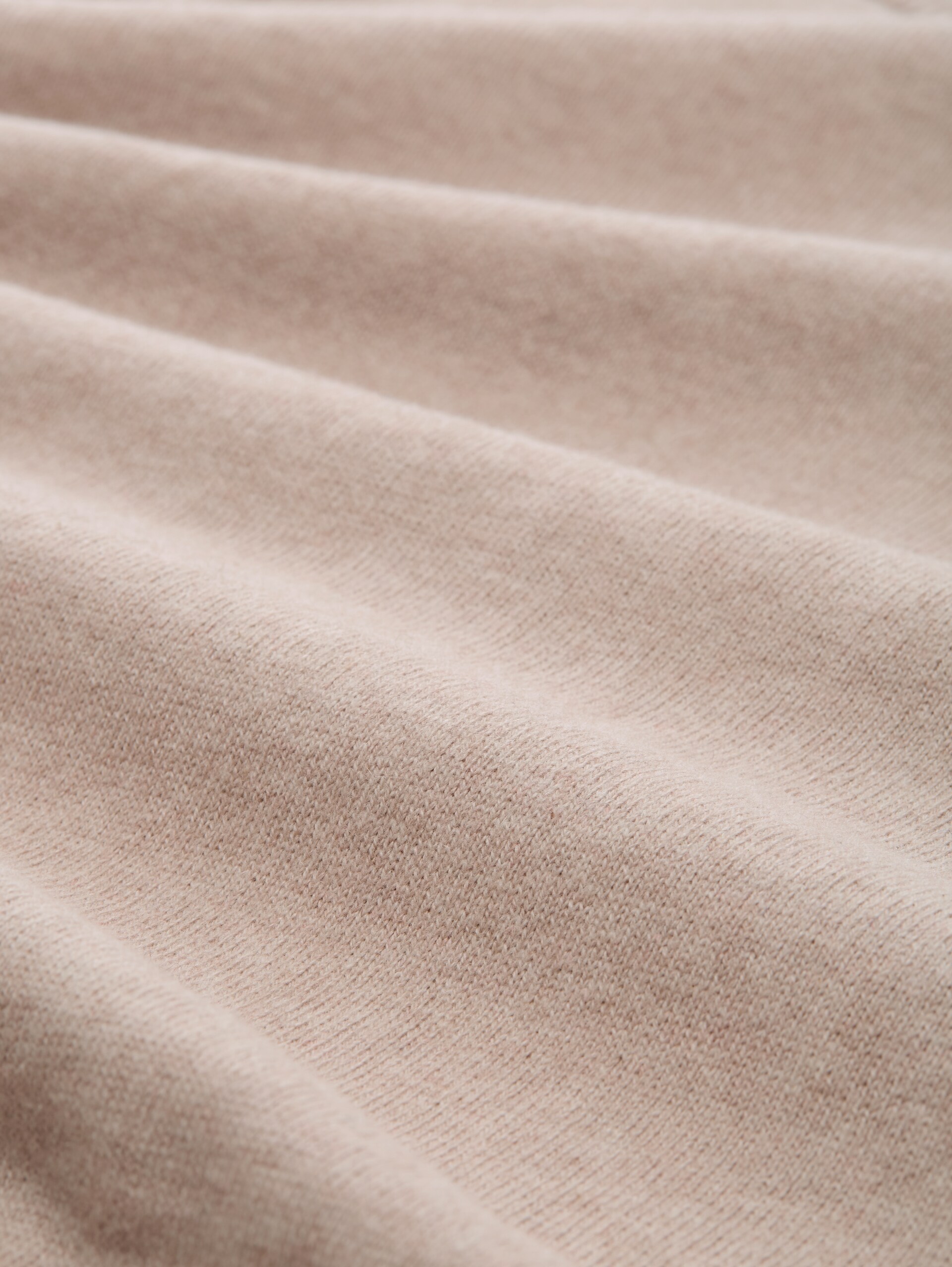 Knitted jumper with cashmere blend - soft taupe melange - Material view