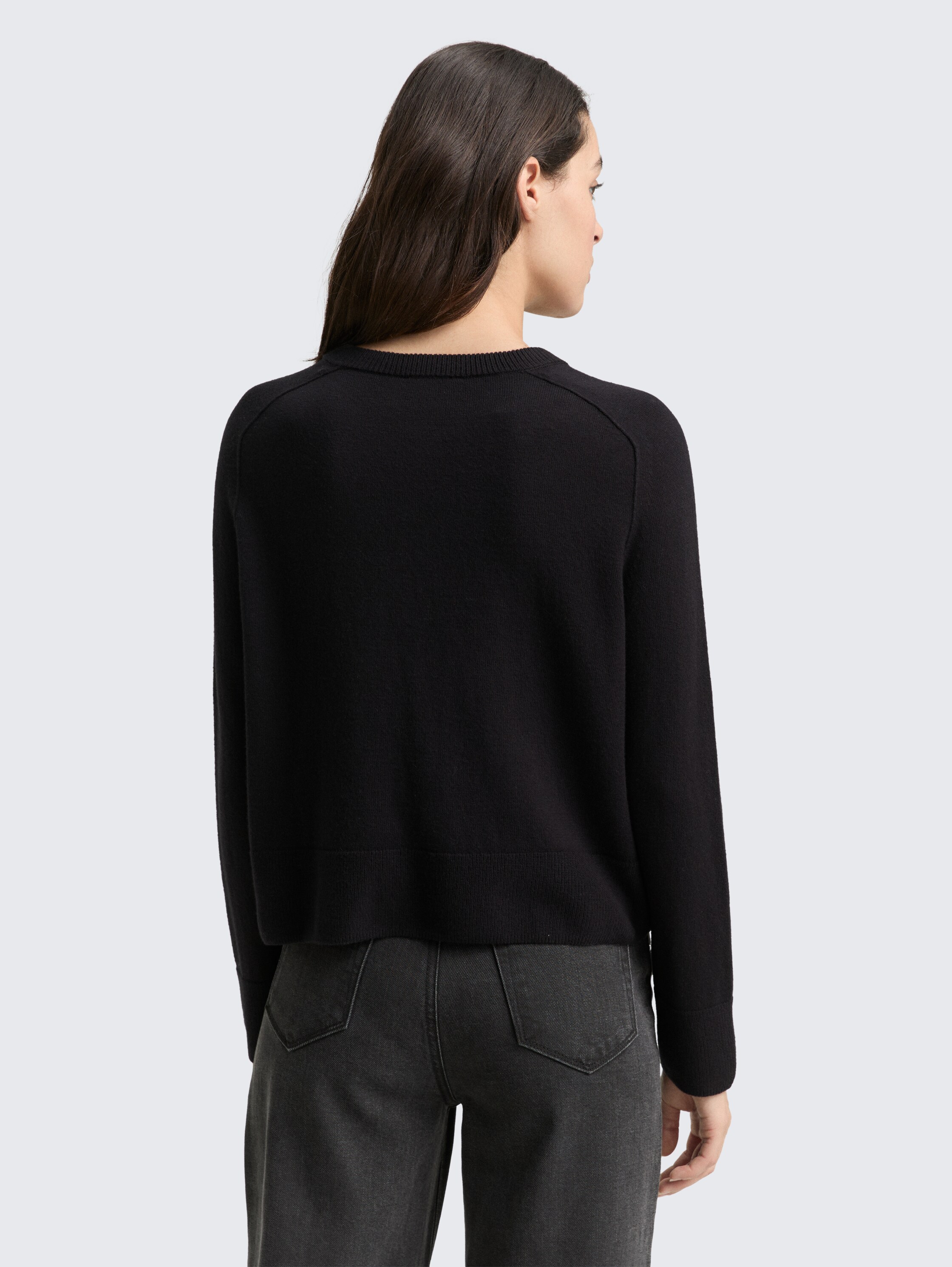 Cardigan with cashmere blend - deep_black_1 - 