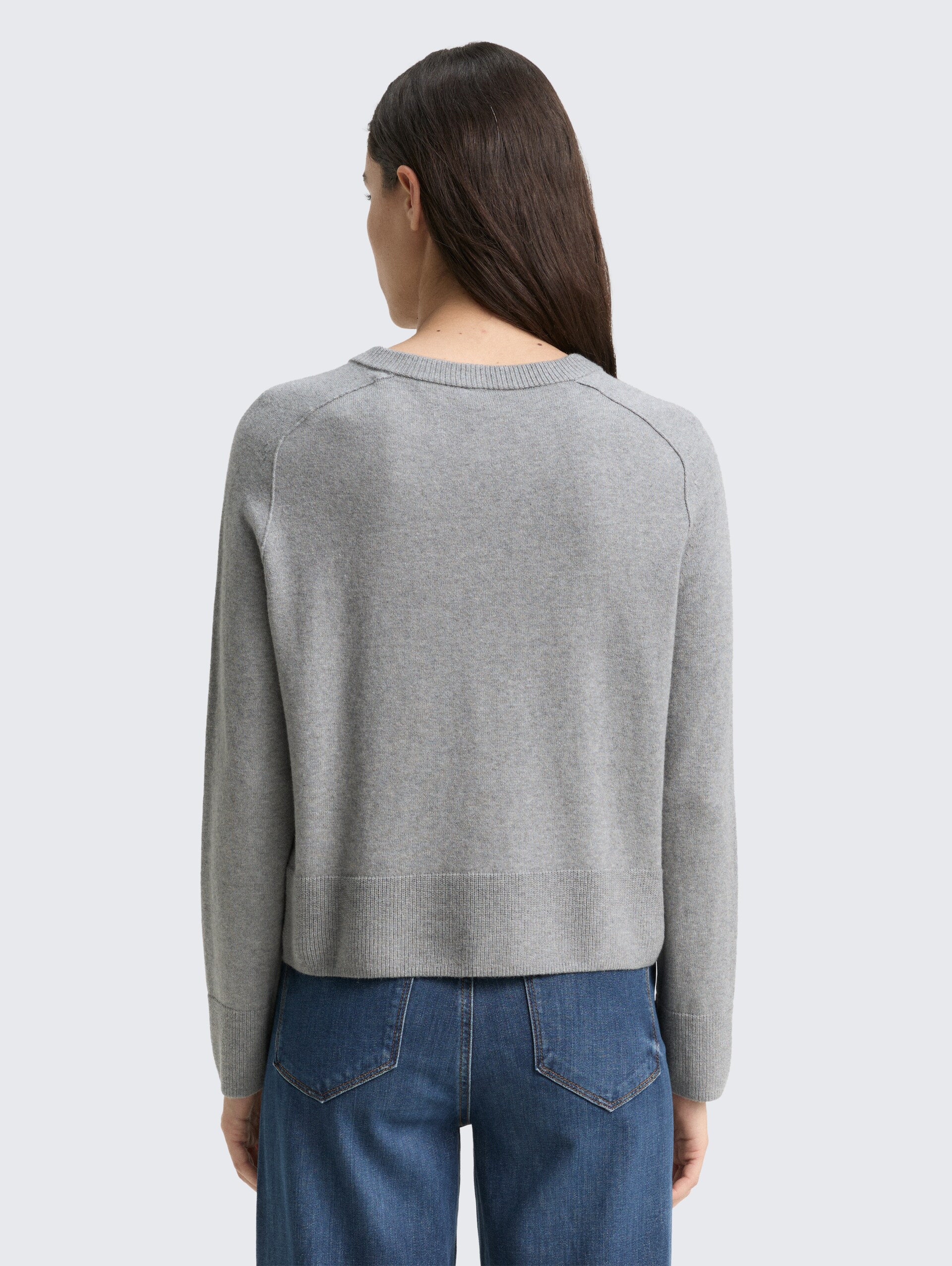 Cardigan mit Kaschmir-Anteil - medium silver grey melange