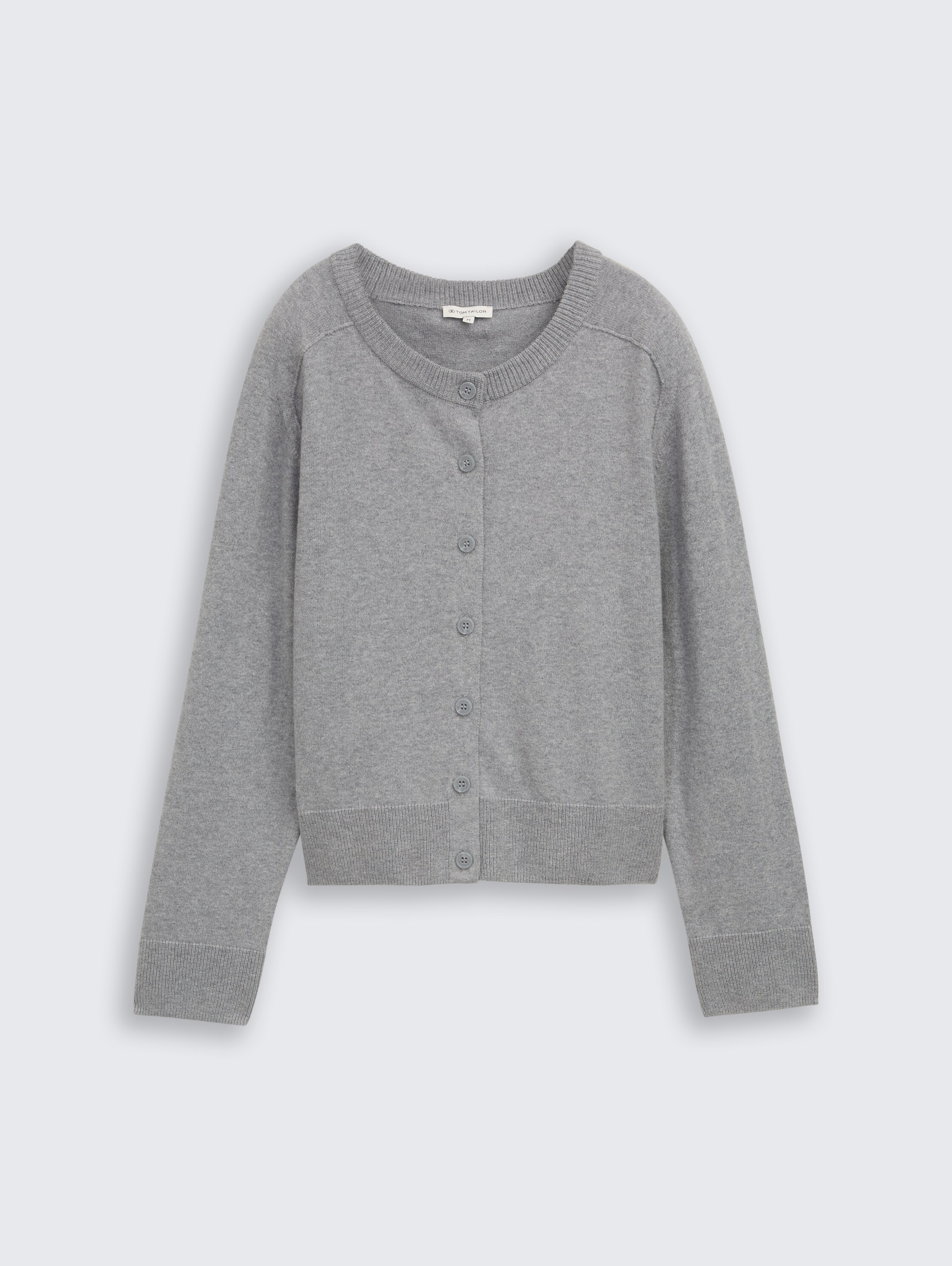 Cardigan with cashmere blend - medium_silver_grey_melange - 