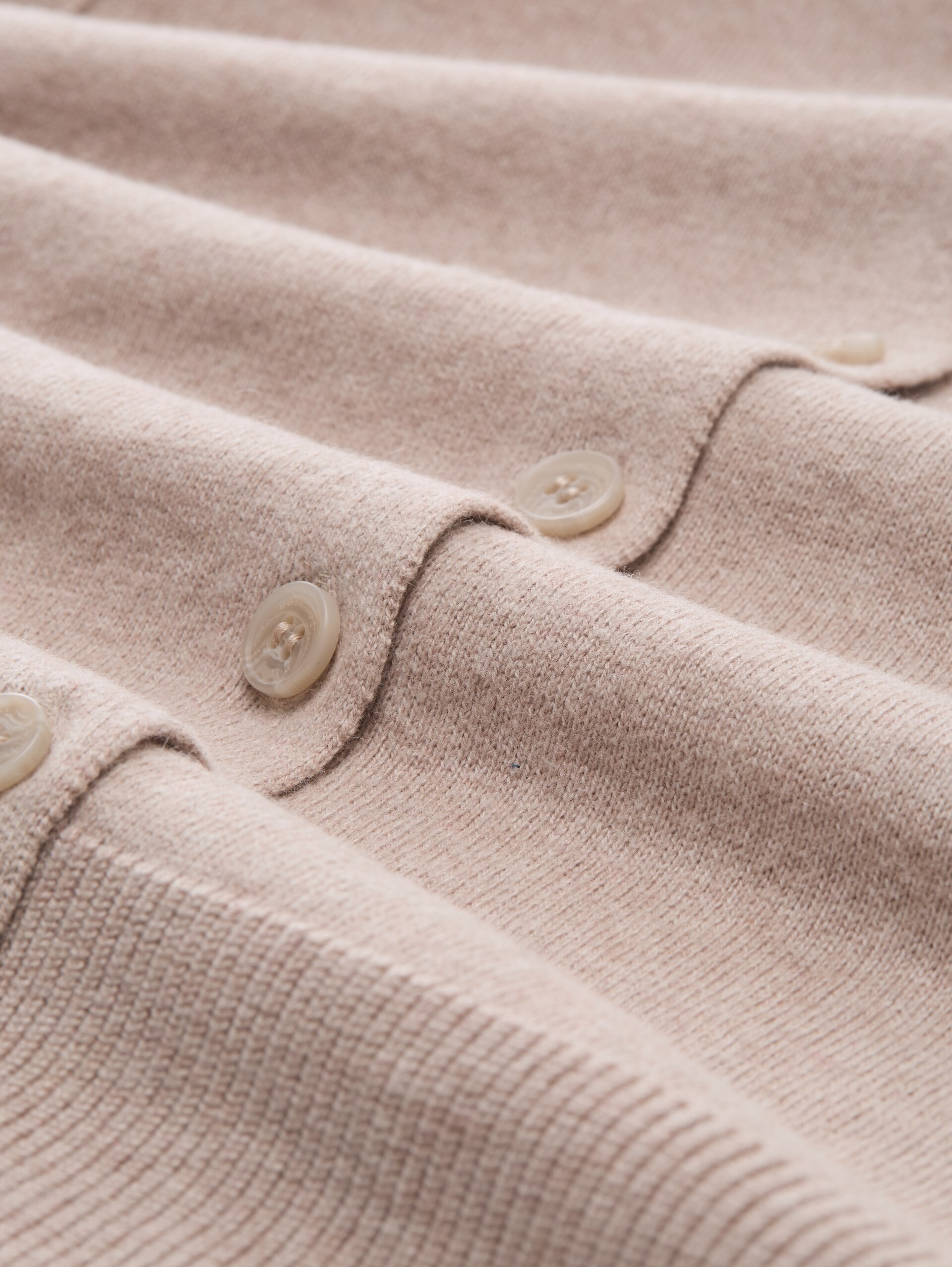 Cardigan with cashmere blend - soft taupe melange - Material view