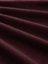 Loose Fit Strickpullover mit Stehkragen - Dark Red Mélange - Material-Ansicht