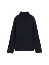 Ausgewählt, Loose Fit Strickpullover mit Stehkragen von Tom Tailor, blau