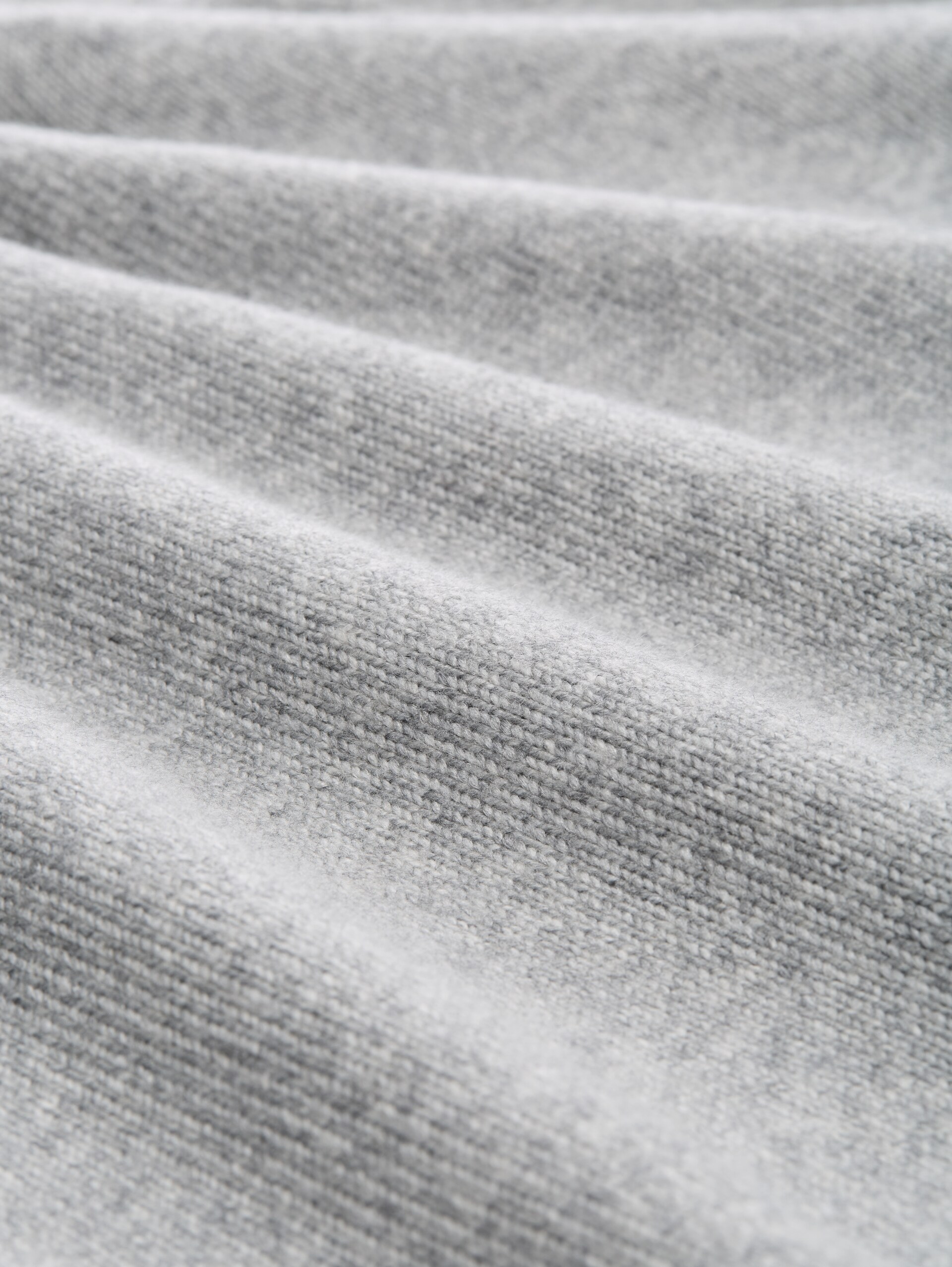 Loose Fit Strickpullover mit Stehkragen - medium silver grey melange - Material-Ansicht