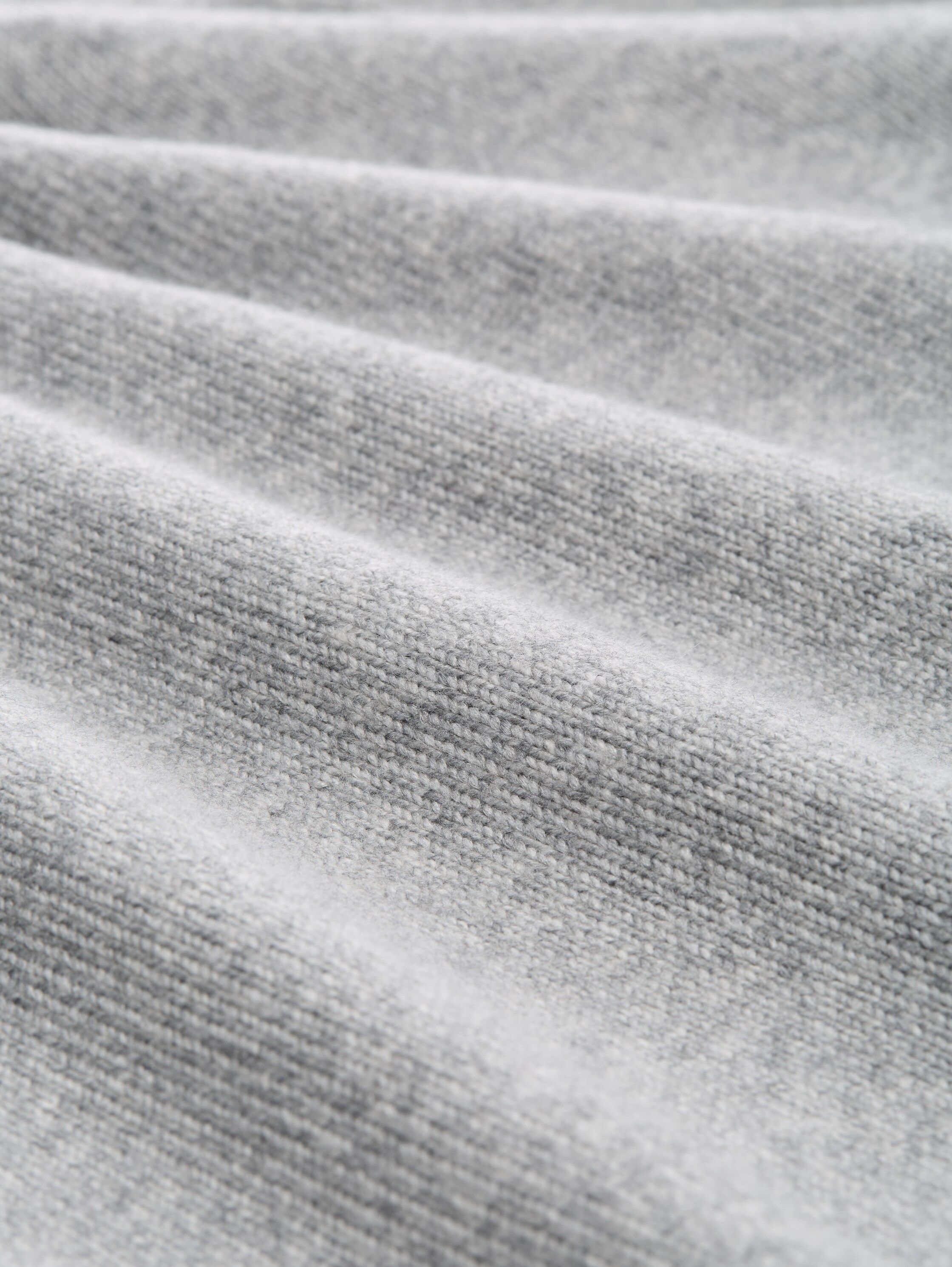 Loose Fit Strickpullover mit Stehkragen - medium_silver_grey_melange - 