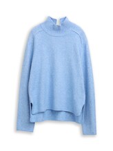 Nicht ausgewählt, Loose Fit Strickpullover mit Stehkragen von , blau