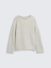 Pull en maille texturée - grey gradient knit