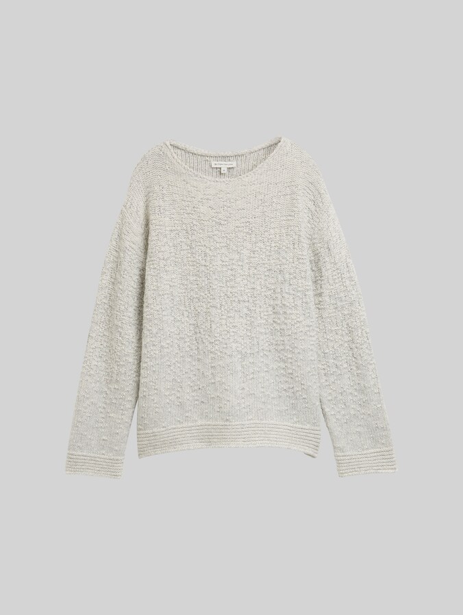 Strickpullover mit Struktur von Women, grey gradient knit
