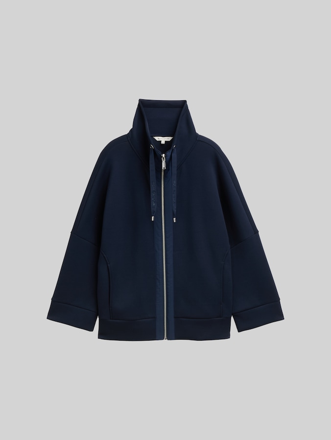 Boxy Fit Scuba Sweatjacke von Women, sky captain blue