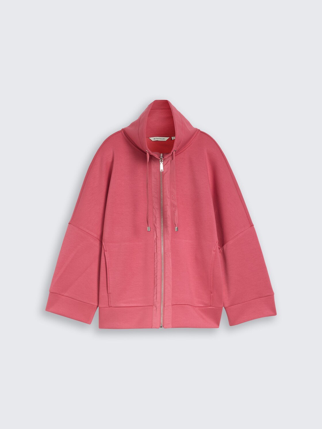 Boxy Fit Scuba Sweatjacke - cozy pink - Vorder-Produkt-Ansicht