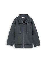 Geselecteerd, Scuba-sweatjack met boxy pasvorm door Tom Tailor, groen