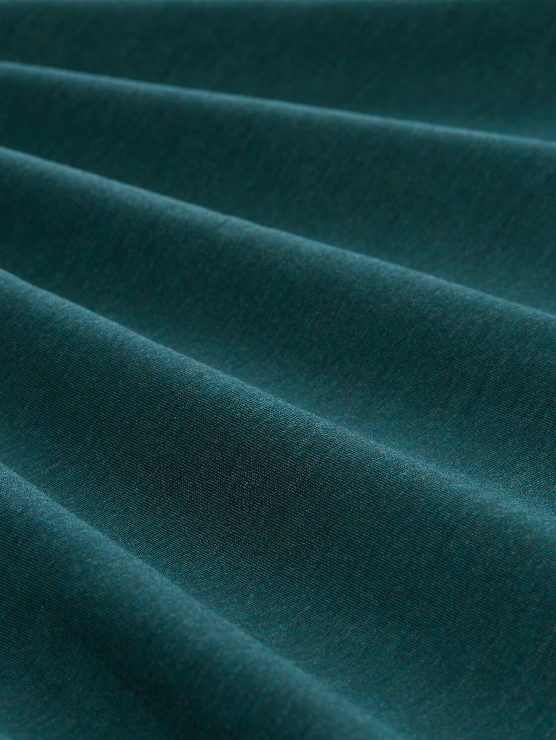 Boxy Fit Scuba Sweatjacke - Deep Meadow Green Melange - Material-Ansicht