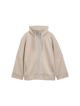 Nicht ausgewählt, Boxy Fit Scuba Sweatjacke von , grau