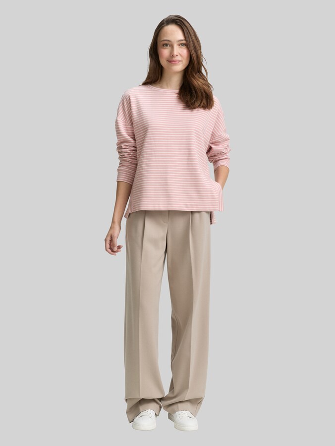 Sweat-shirt à rayures par Women, morning pink offwhite stripe