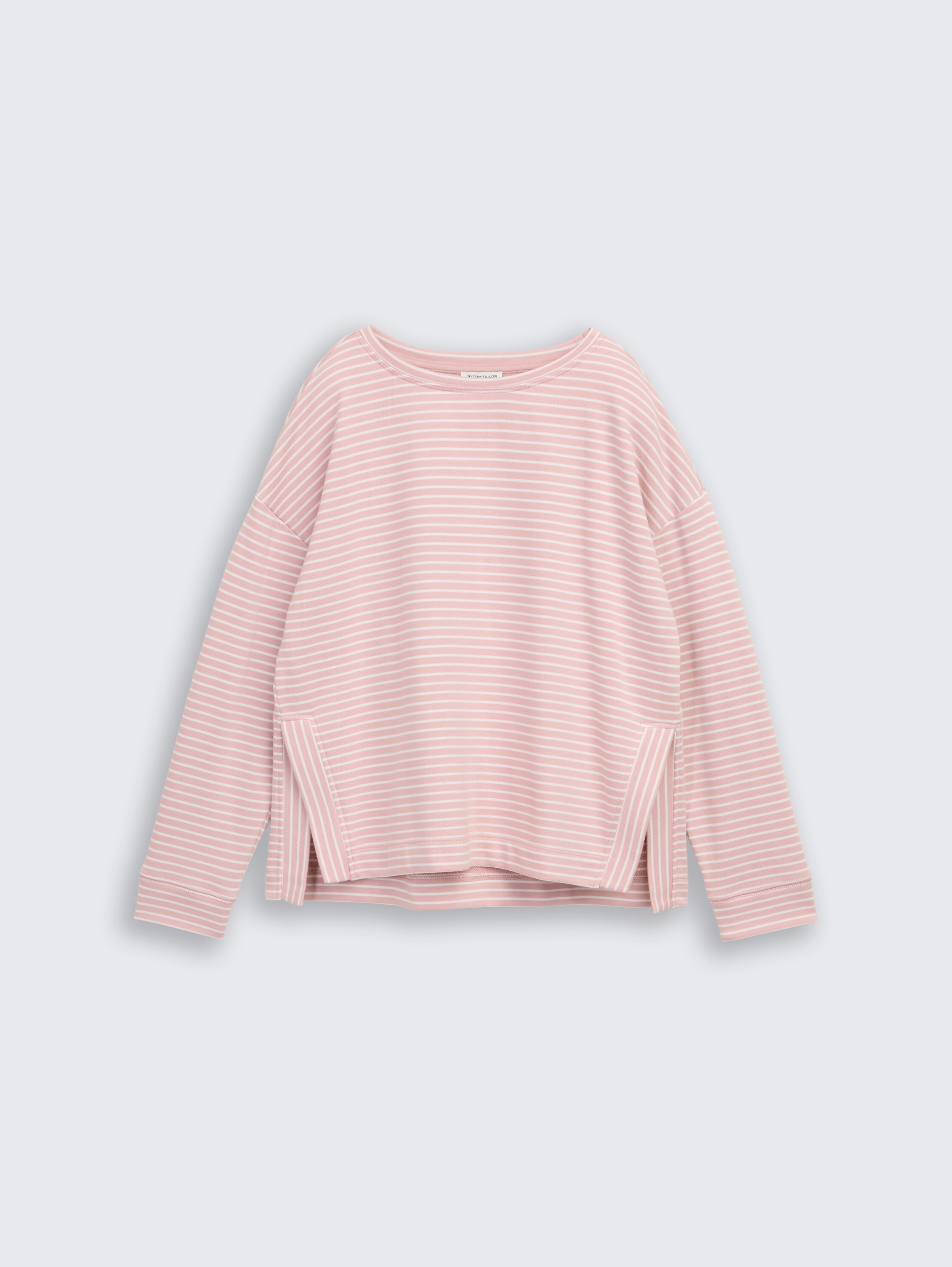 Sweatshirt met streepjesmotief - morning_pink_offwhite_stripe - 